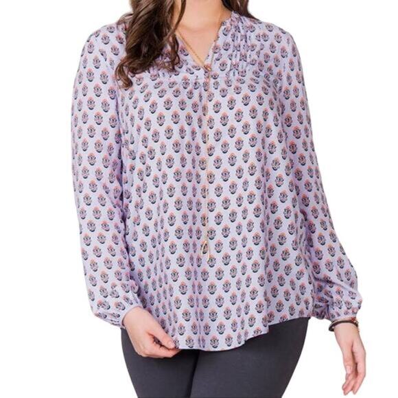 Matilda Jane NWT Purple Delicate Topiary Top Size S - Picture 1 of 9